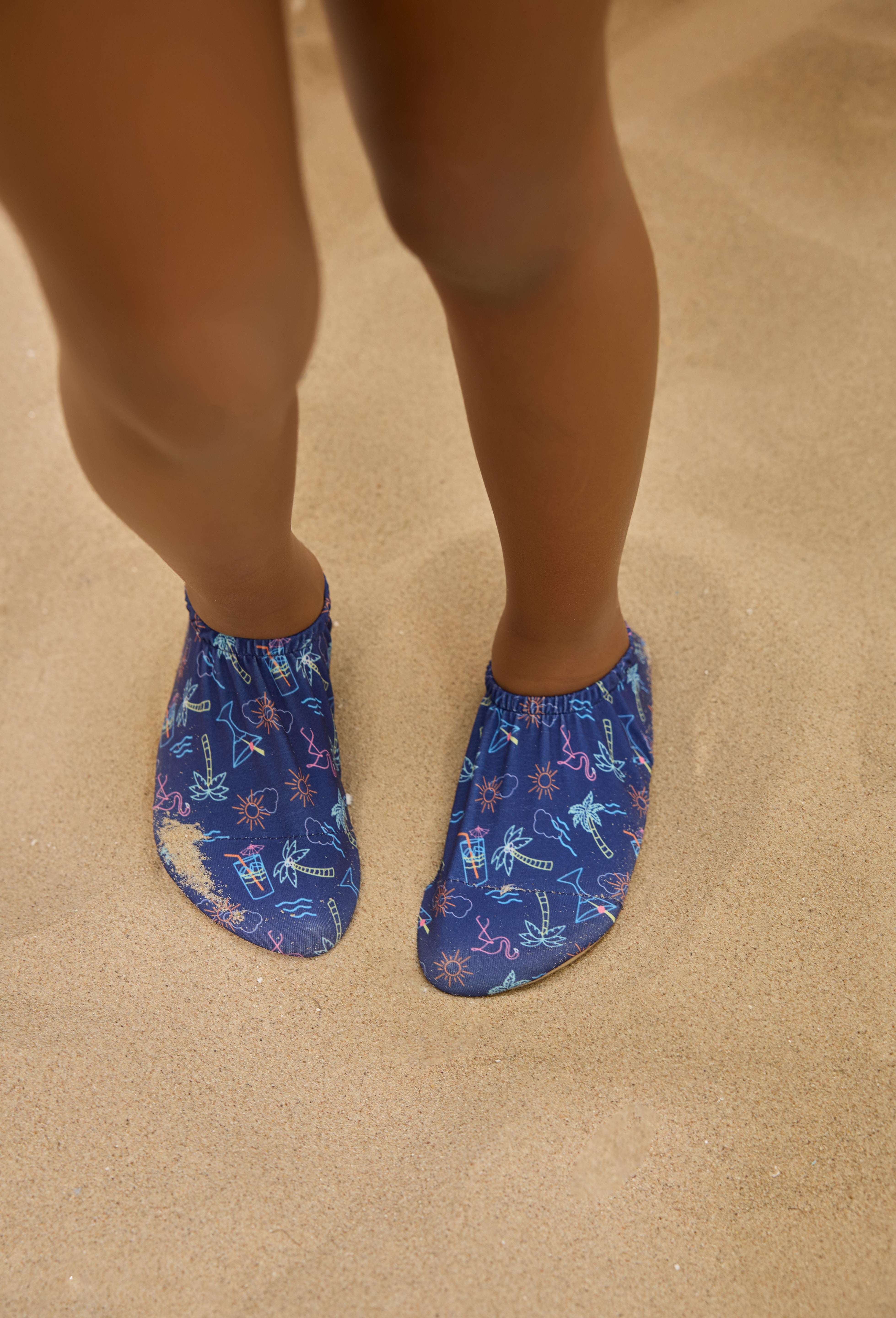 Girls Flamingo Palm Non-Slip Swim Shoes