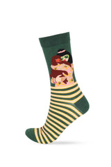 Girl Figured Women's Socks - Yellow