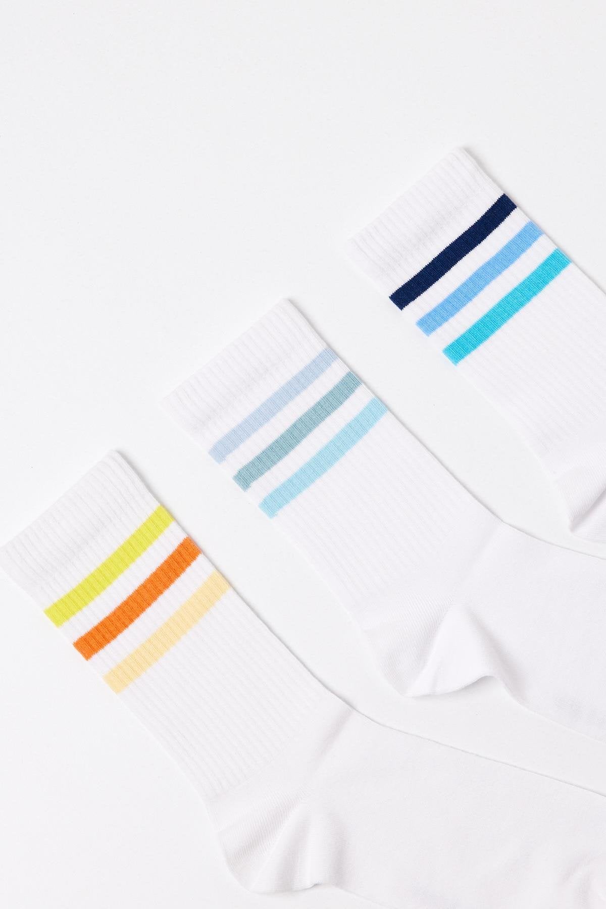 Men's Ankle Striped Socks 3-Pack