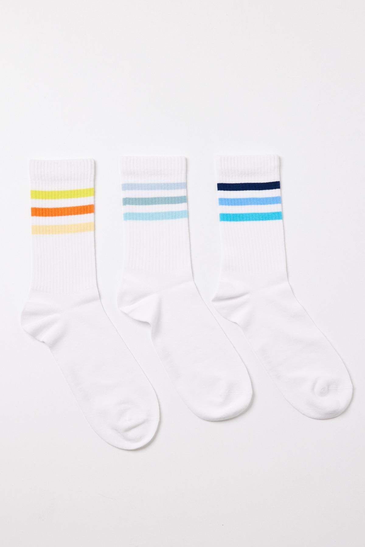 Men's Ankle Striped Socks 3-Pack