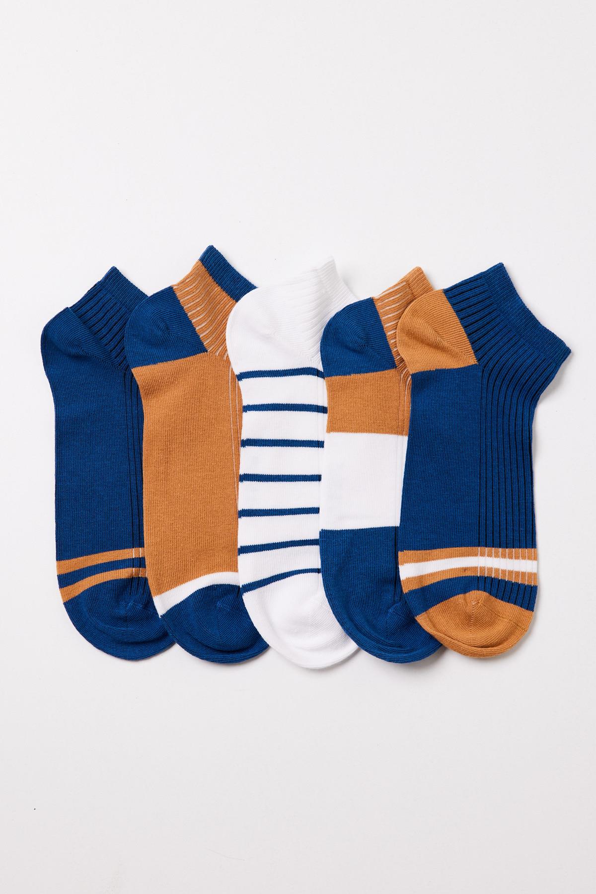 Boy's striped bootie socks 5-pack