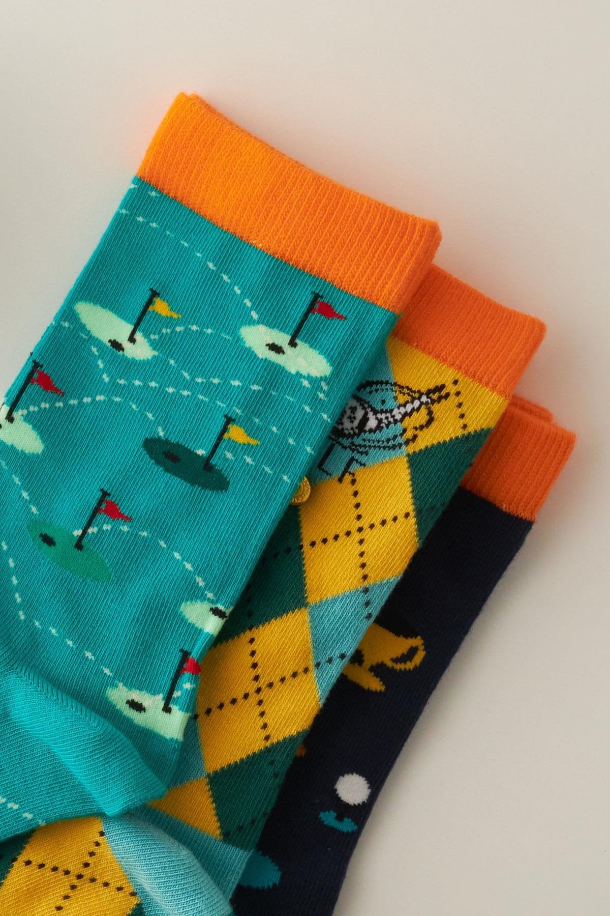 Golf Socket Socks Unisex Boxed 3-Pack