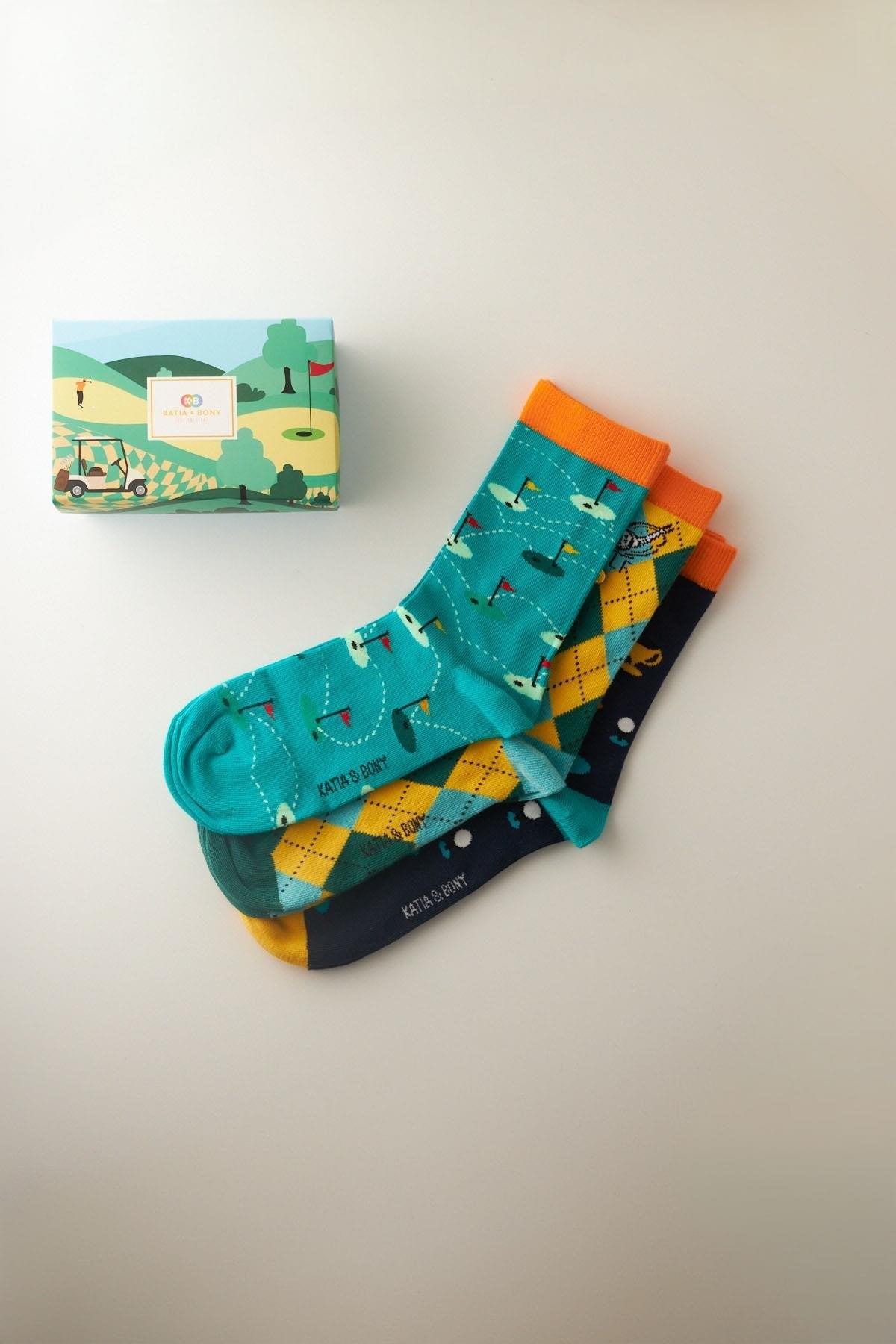 Golf Socket Socks Unisex Boxed 3-Pack