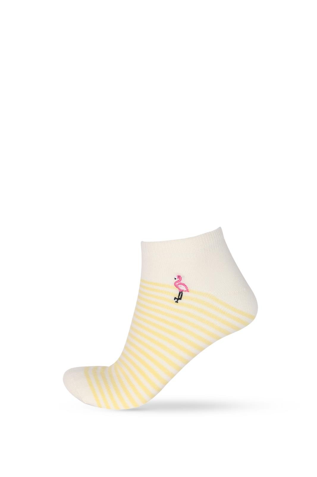 Women's Flamingo Patterned Step Socks 4-Pack