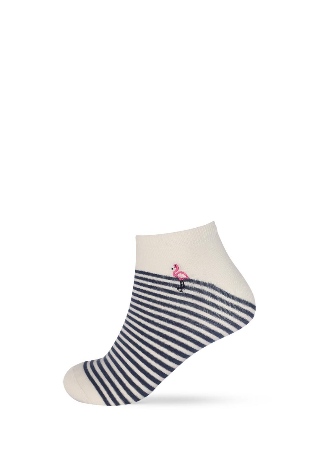 Women's Flamingo Patterned Step Socks 4-Pack
