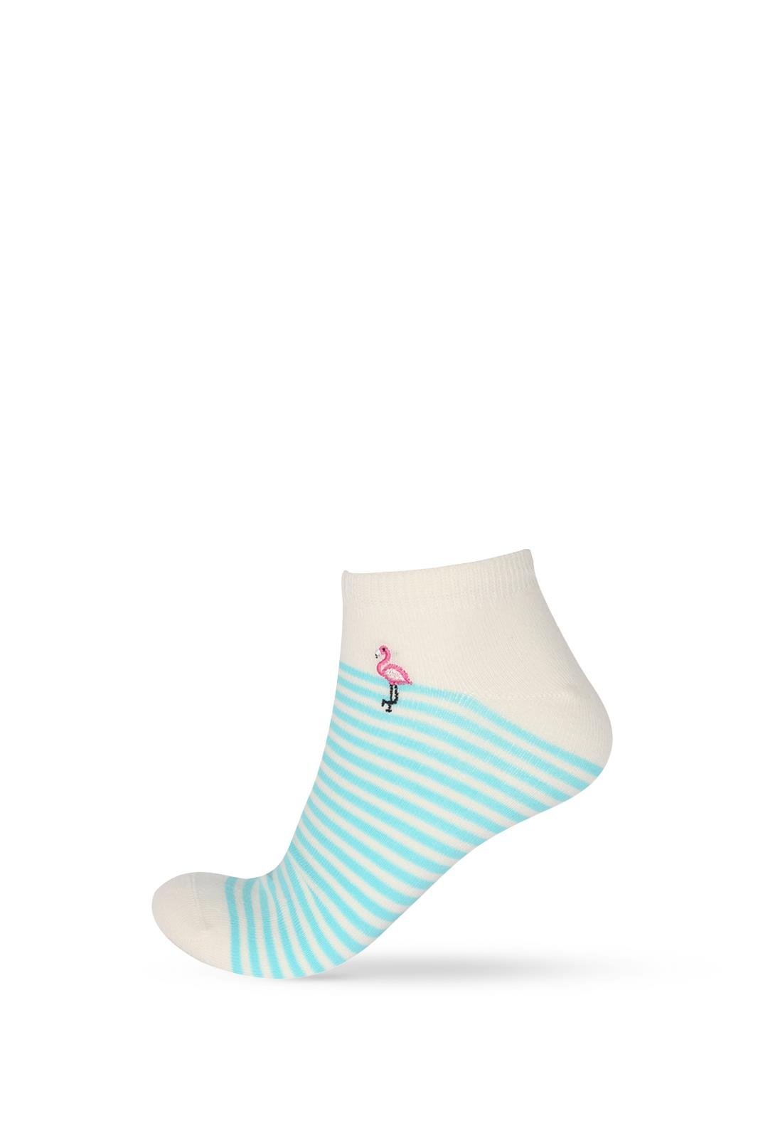 Women's Flamingo Patterned Step Socks 4-Pack