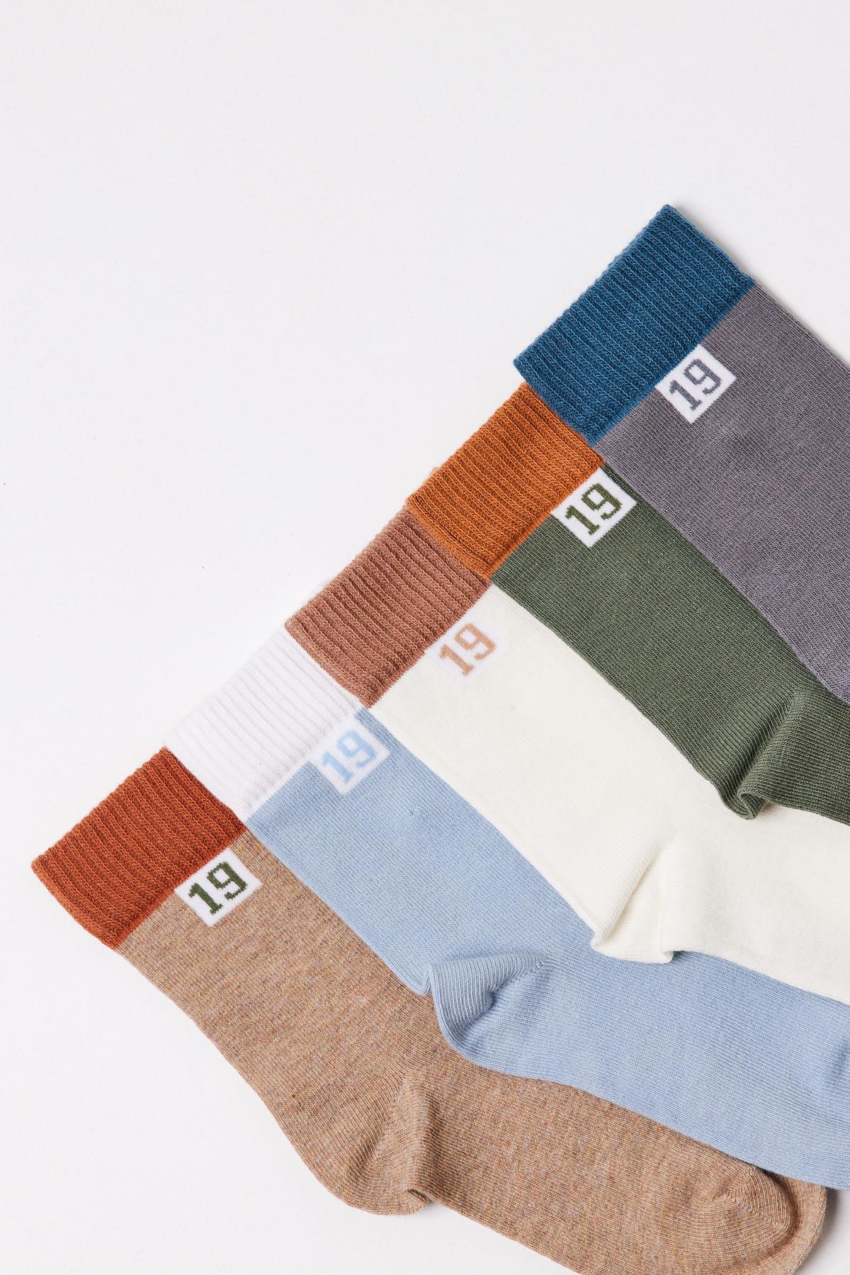 Boys Number Detailed Socks 5-Pack