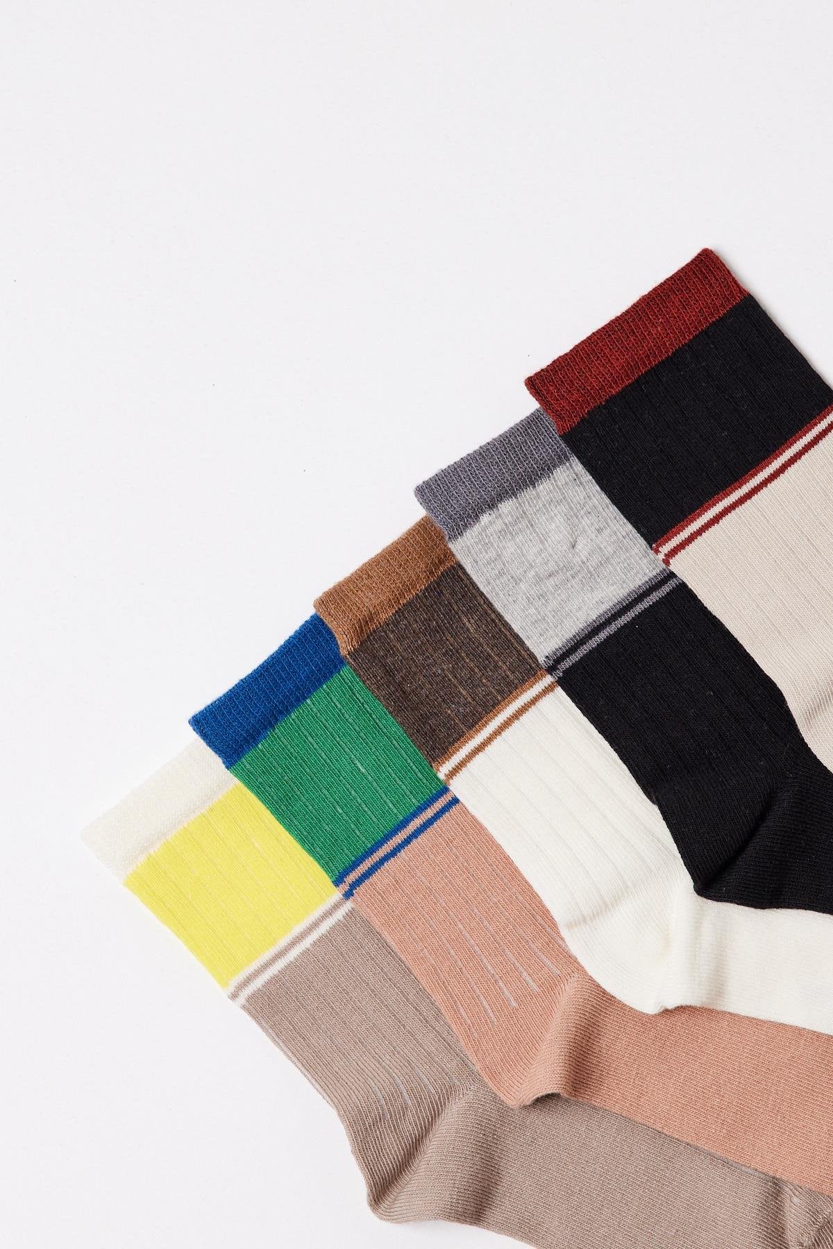 Boys Striped Ankle Socks 5-Pack