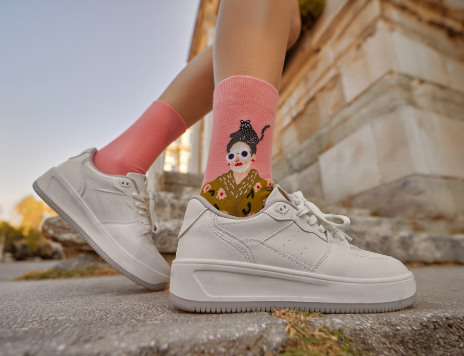 Girl Figured Women's Socks - Pink