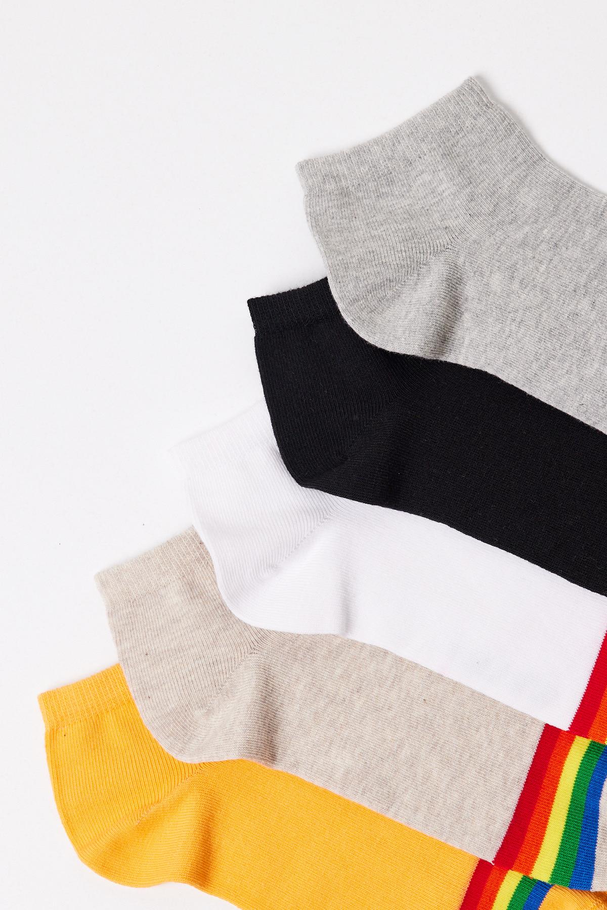 Men's Colorful Striped Ankle Socks 5-Pack