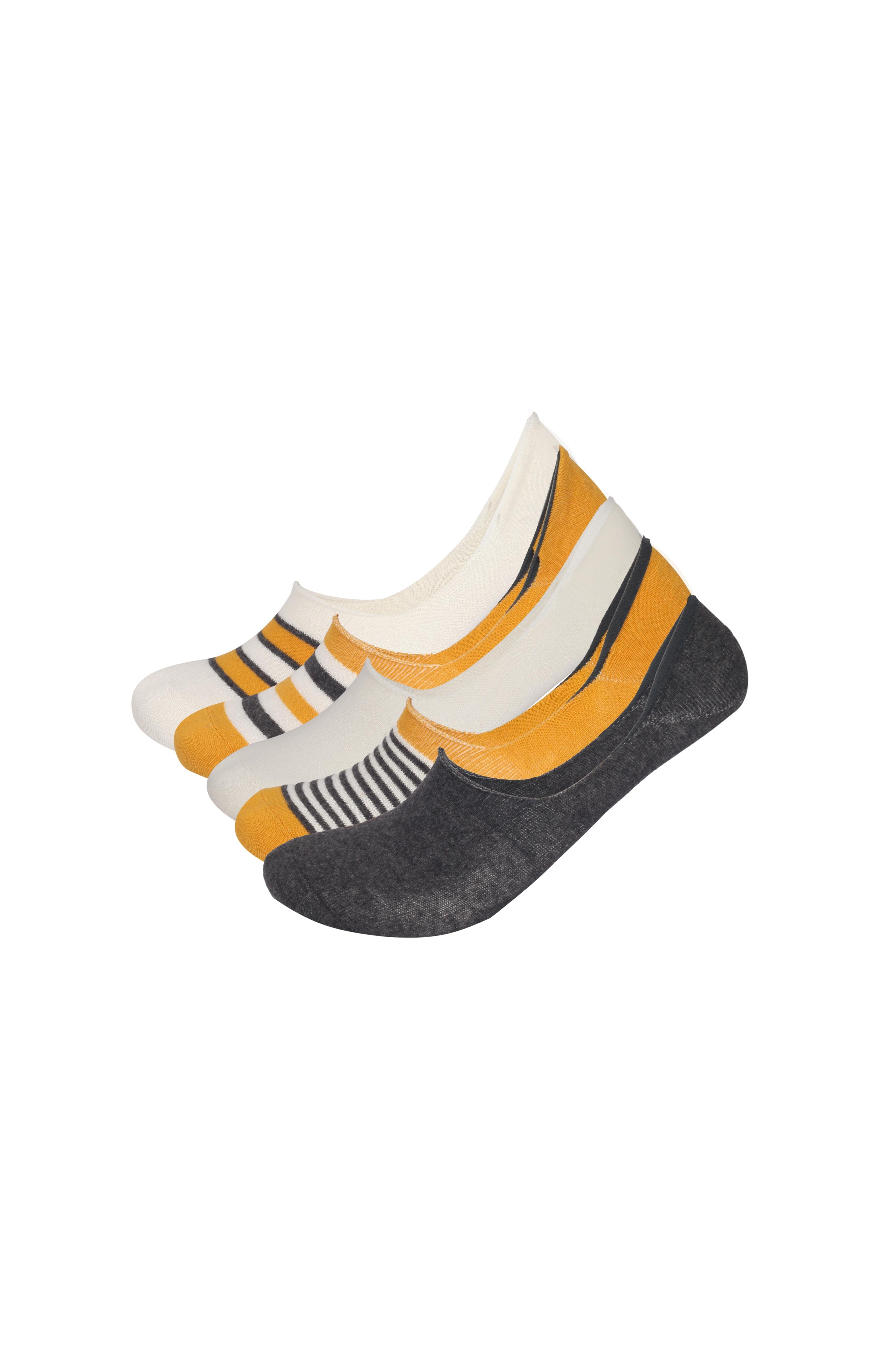 Men's Teddy Bear Detailed Invisible Socks 5-Pack