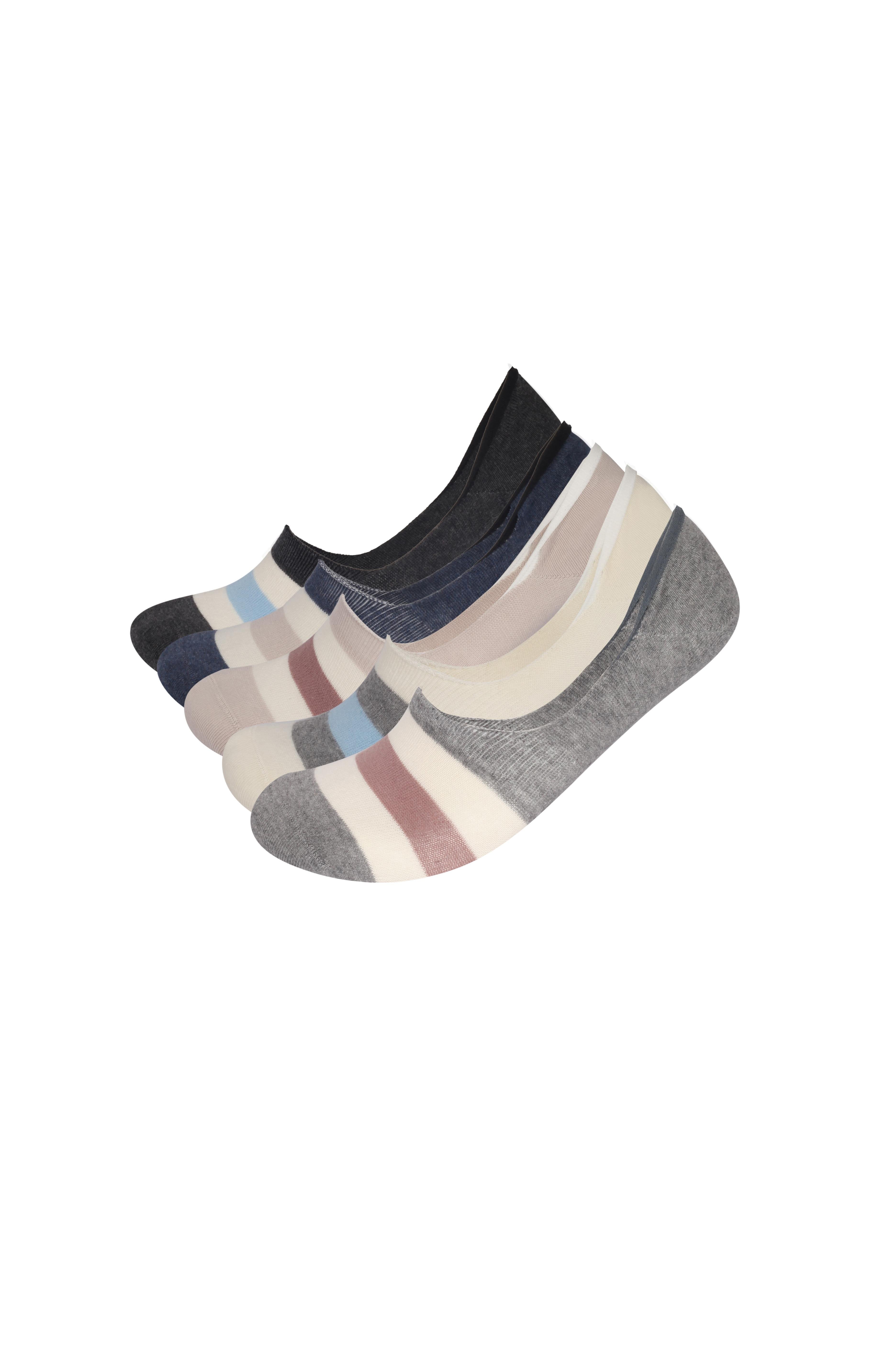 Men's Striped Invisible Socks 5-Pack