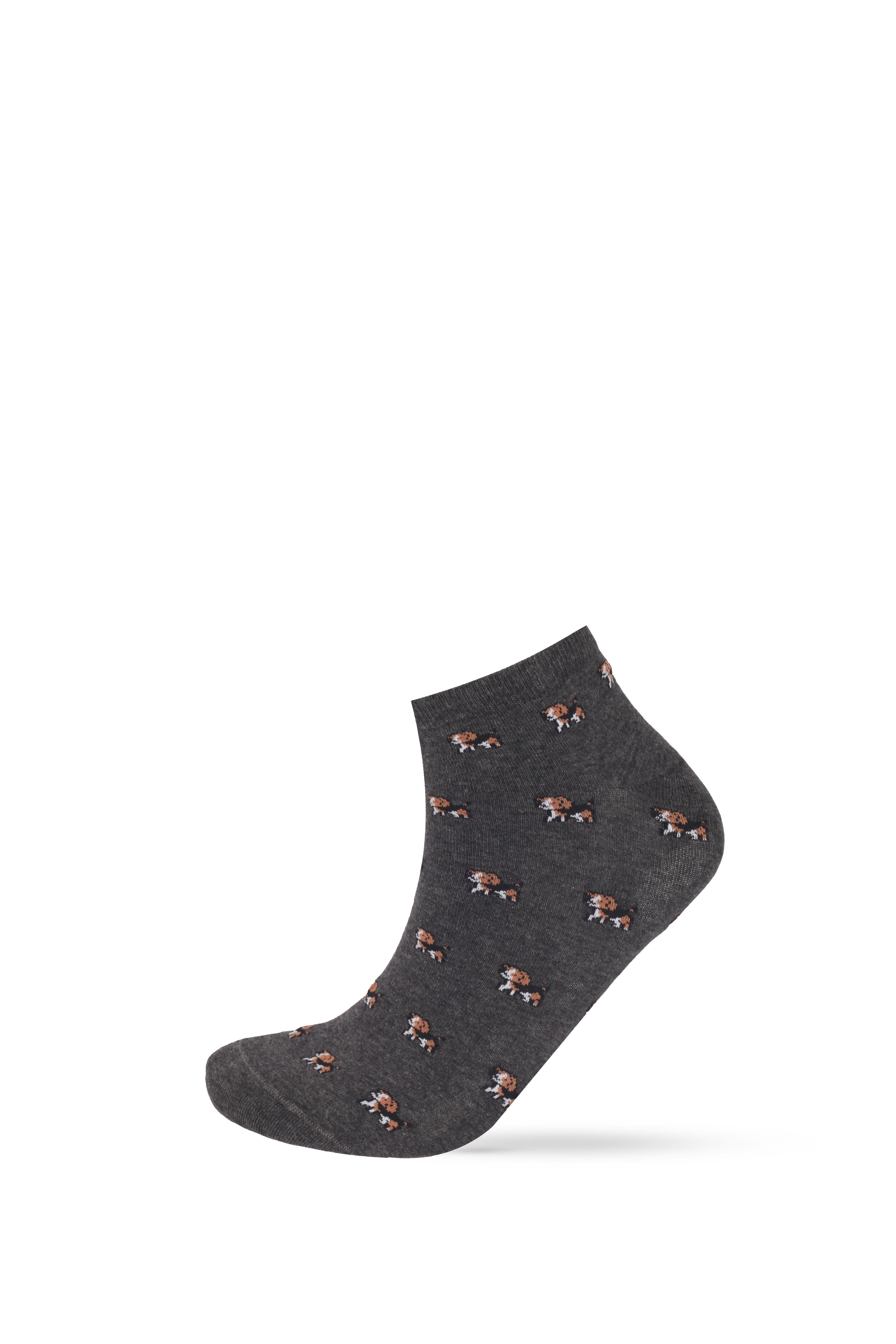 Men's Animal Patterned Ankle Socks 3-Pack
