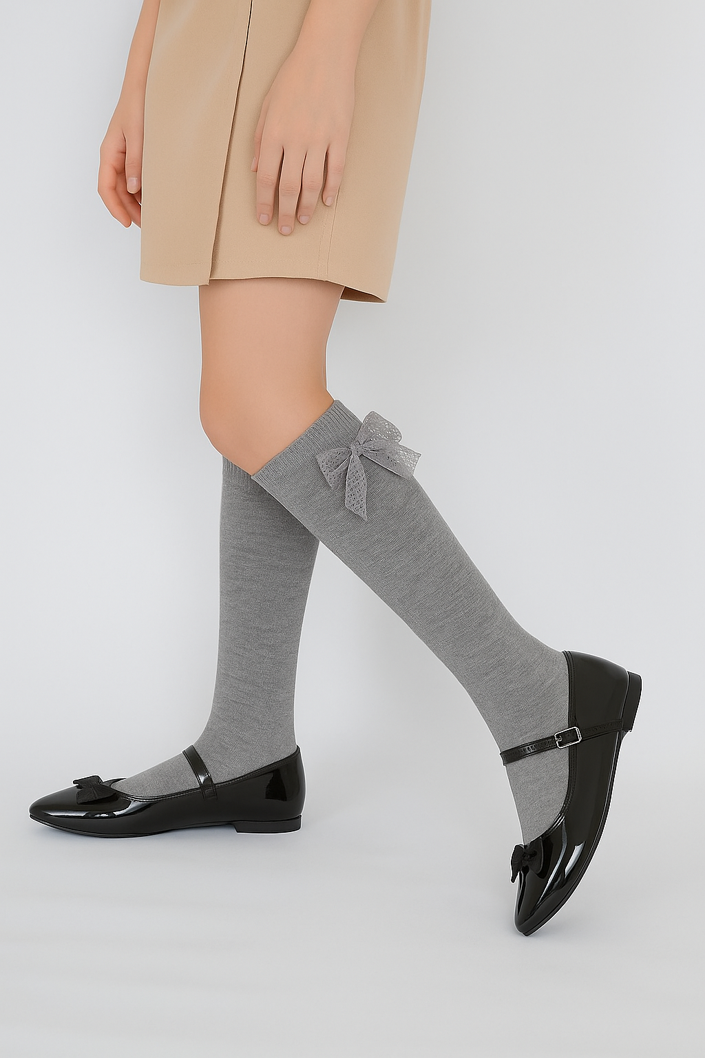 Girls' Knee-Length Ribbon  Socks