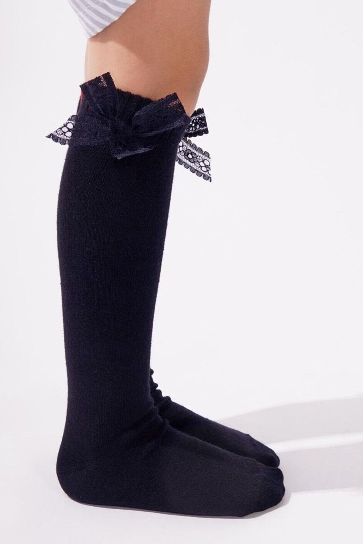 Girls' Knee-Length Ribbon  Socks