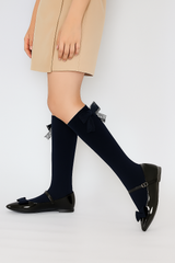 Girls' Knee-Length Ribbon  Socks