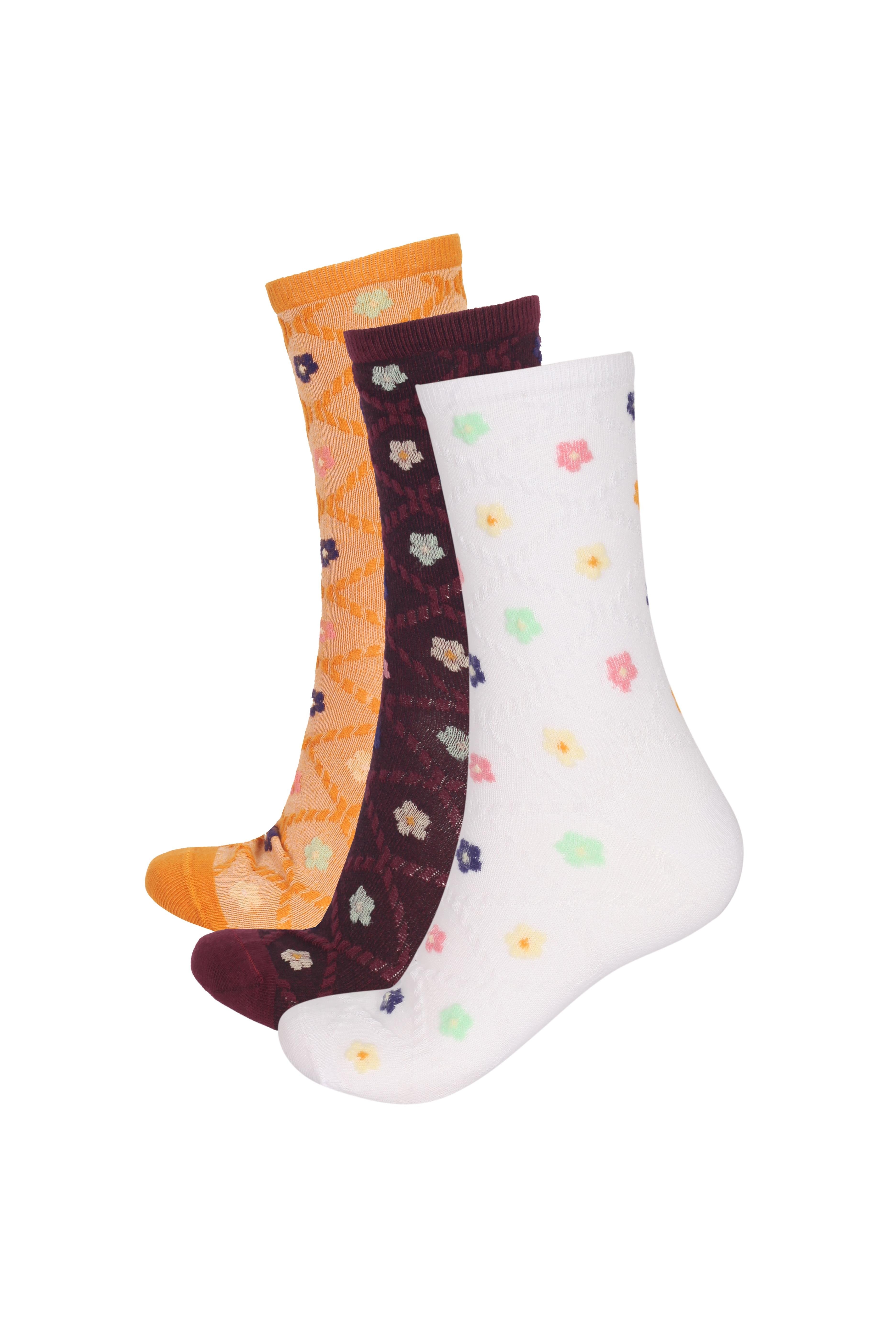 Women's Embossed Cehvron Patterned Socket Socks 5-Pack