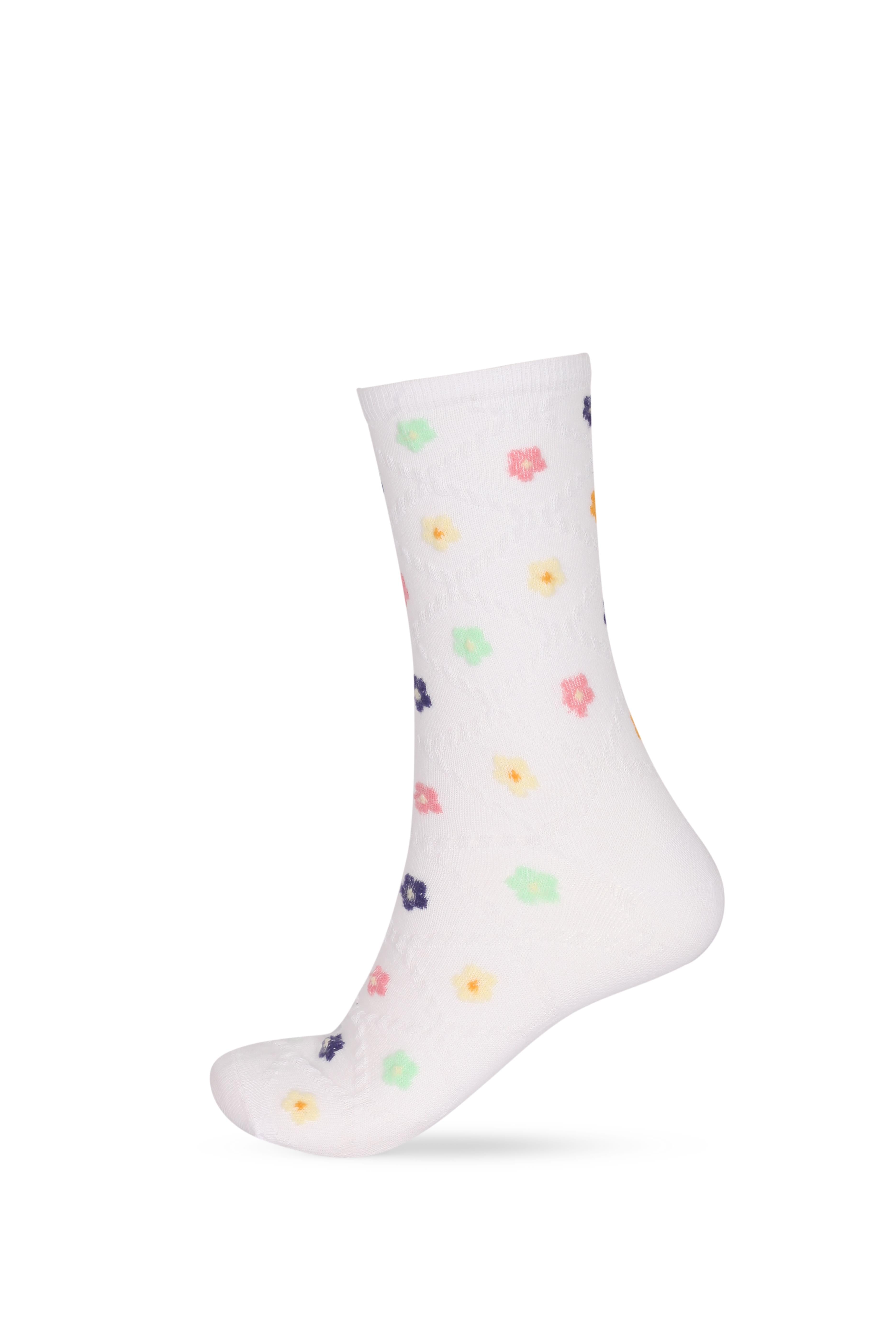 Women's Embossed Cehvron Patterned Socket Socks 5-Pack