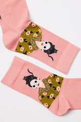 Girl Figured Women's Socks - Pink