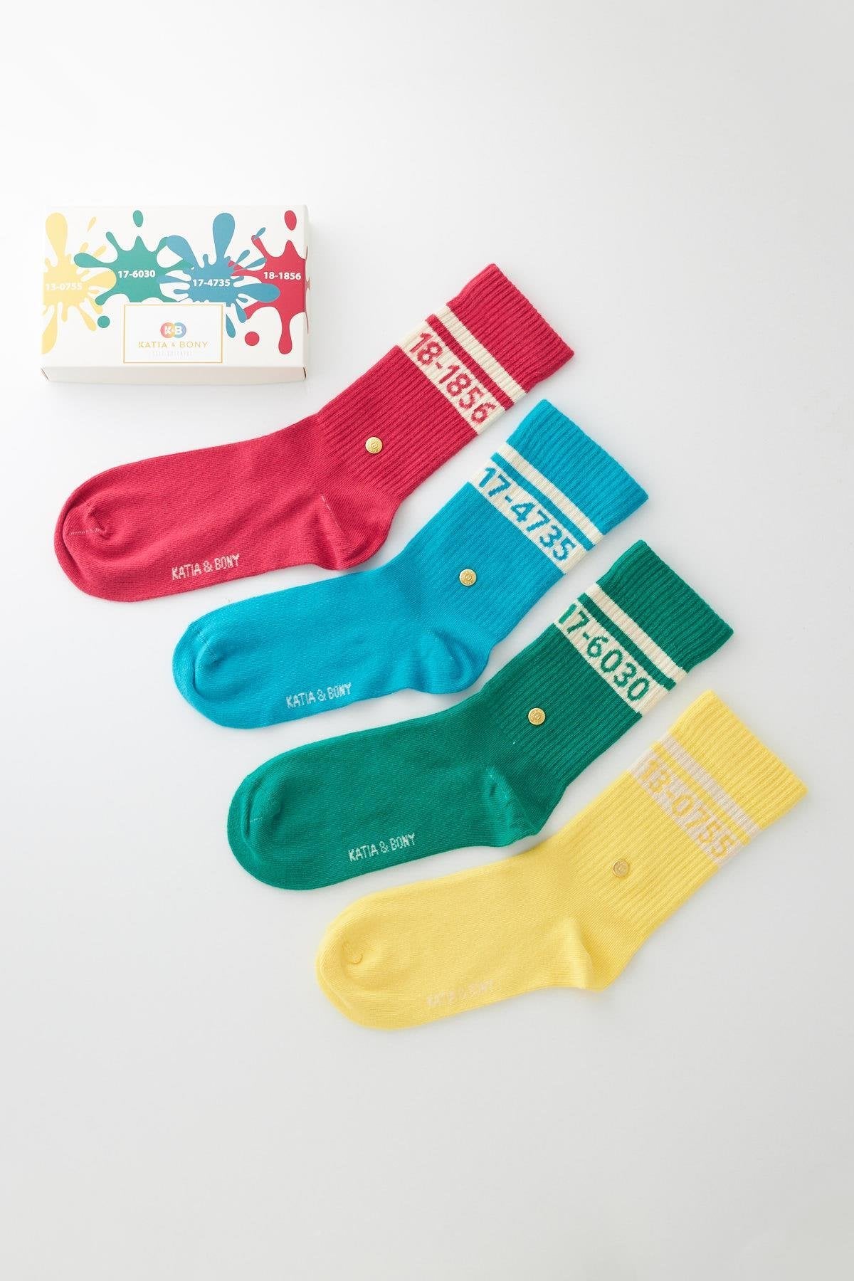 Pantone Color Socket Socks Boxed 4-Pack